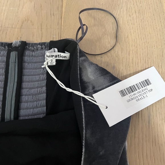 NWT Reformation Giorgia top VELVET Size 2 - Picture 5 of 6